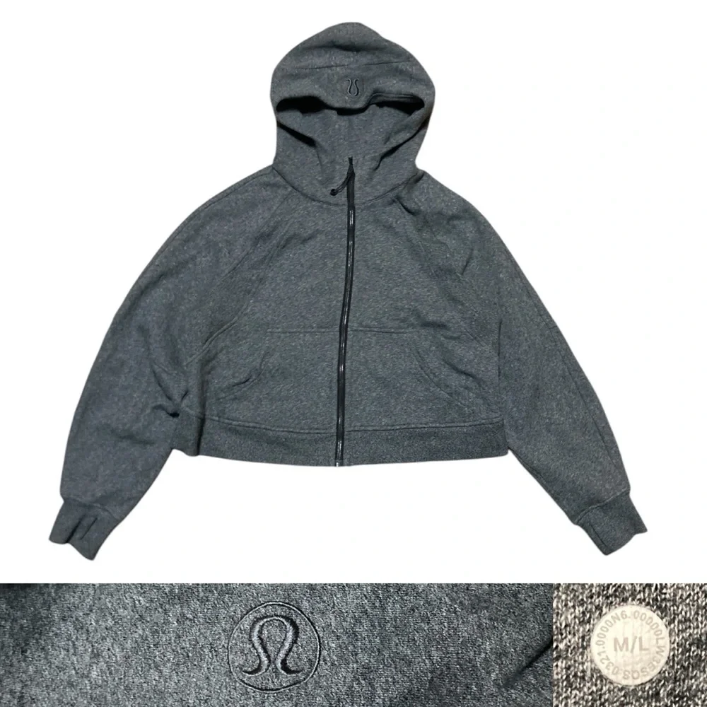 lululemon athletica Gray Zip-Up Hooded Sweatshirt - Picture 4 of 10